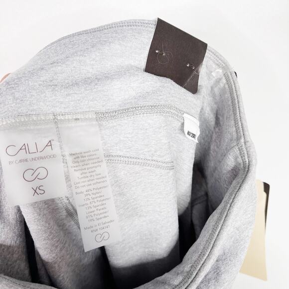 New Calia XS High Waist Filament 7/8 Leggings Alloy Heather Gray White Essential - Picture 12 of 14